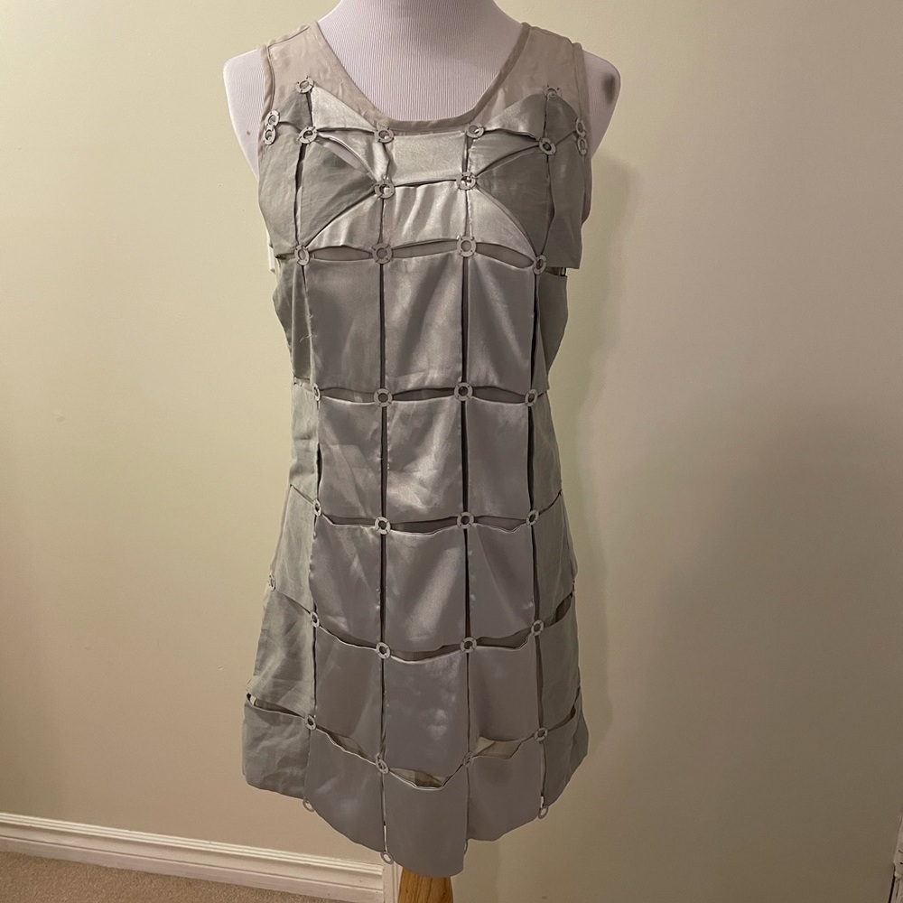 ASOS silver disco dress